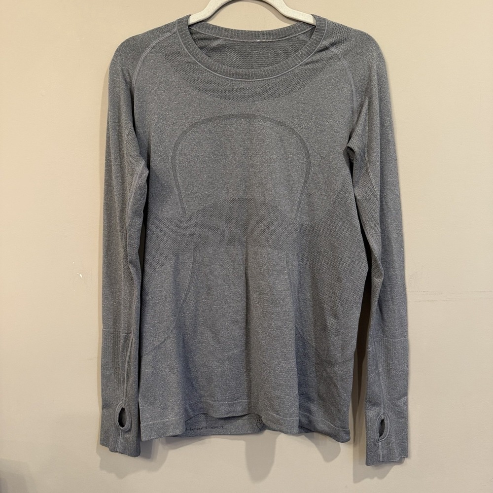Lululemon Womens Metal Vent Tech Shirt Long Sleeve Workout Yoga Grey 6